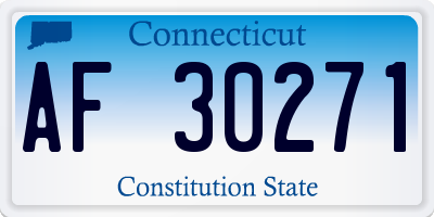CT license plate AF30271