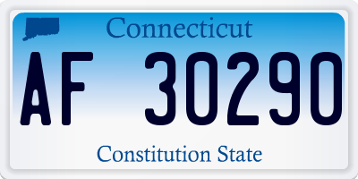 CT license plate AF30290