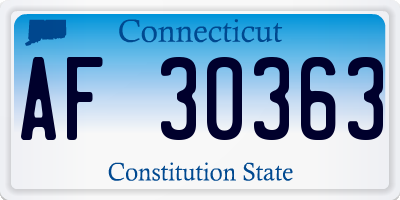 CT license plate AF30363