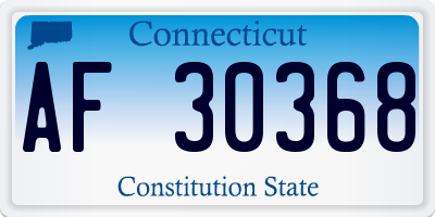 CT license plate AF30368