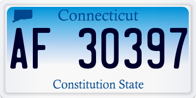 CT license plate AF30397