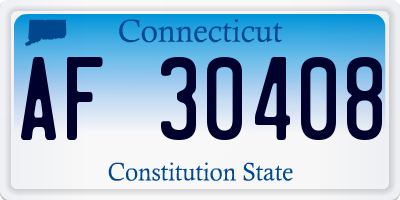 CT license plate AF30408