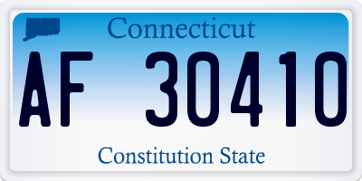 CT license plate AF30410