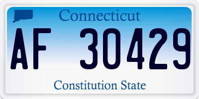 CT license plate AF30429