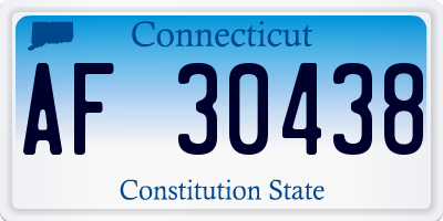 CT license plate AF30438