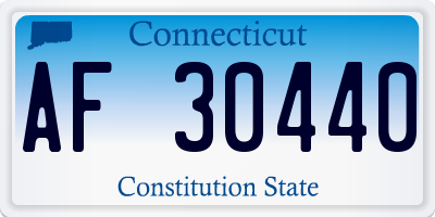 CT license plate AF30440