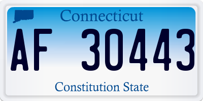 CT license plate AF30443