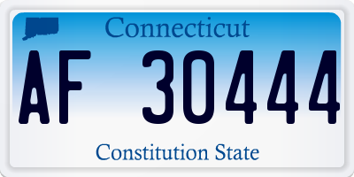 CT license plate AF30444