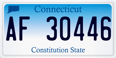 CT license plate AF30446