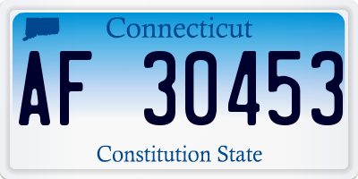 CT license plate AF30453