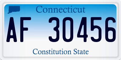CT license plate AF30456