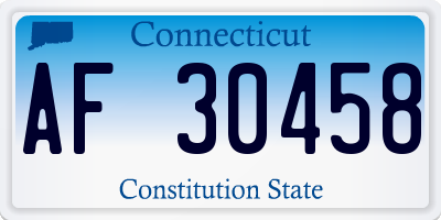 CT license plate AF30458