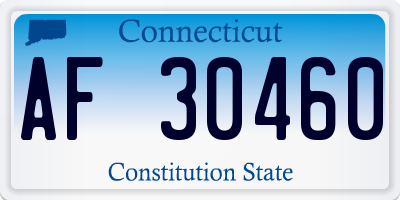 CT license plate AF30460
