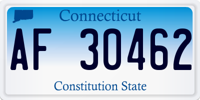 CT license plate AF30462