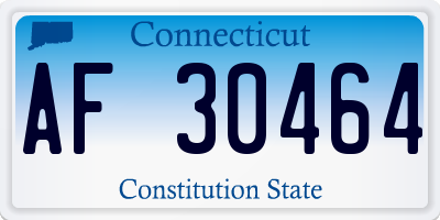 CT license plate AF30464