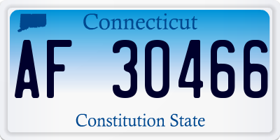 CT license plate AF30466