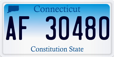 CT license plate AF30480
