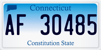 CT license plate AF30485
