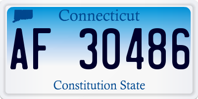 CT license plate AF30486