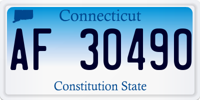 CT license plate AF30490