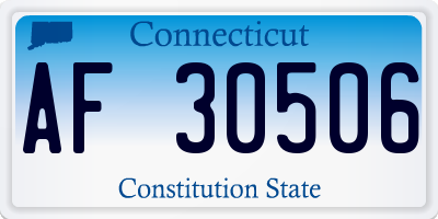 CT license plate AF30506