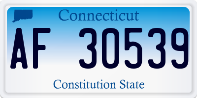 CT license plate AF30539