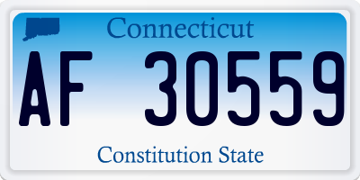 CT license plate AF30559