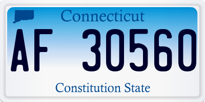 CT license plate AF30560