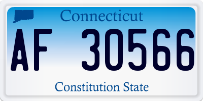 CT license plate AF30566