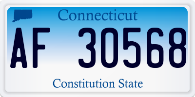 CT license plate AF30568