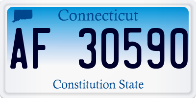 CT license plate AF30590