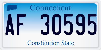CT license plate AF30595