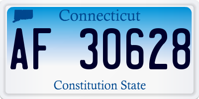 CT license plate AF30628