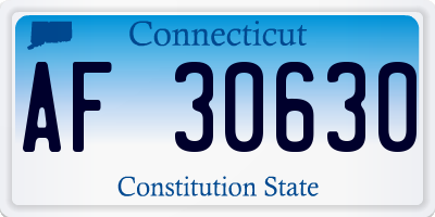 CT license plate AF30630