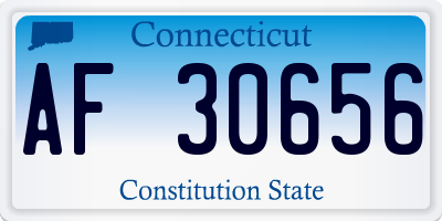 CT license plate AF30656