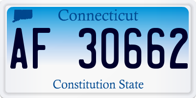 CT license plate AF30662