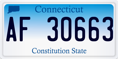 CT license plate AF30663