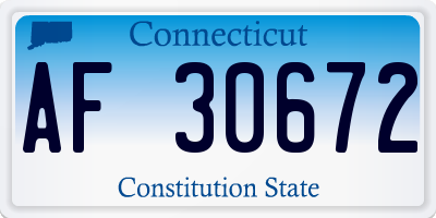 CT license plate AF30672
