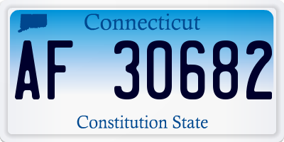 CT license plate AF30682
