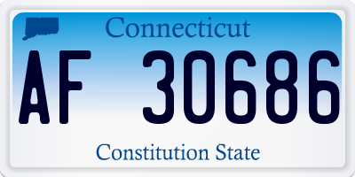 CT license plate AF30686