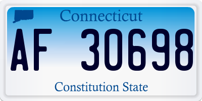 CT license plate AF30698