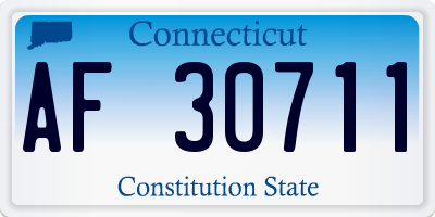 CT license plate AF30711