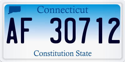 CT license plate AF30712