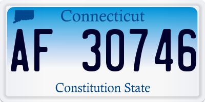 CT license plate AF30746