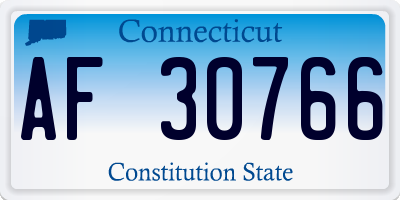 CT license plate AF30766