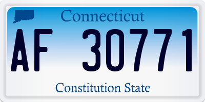 CT license plate AF30771