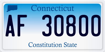 CT license plate AF30800