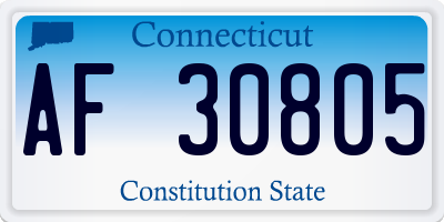 CT license plate AF30805