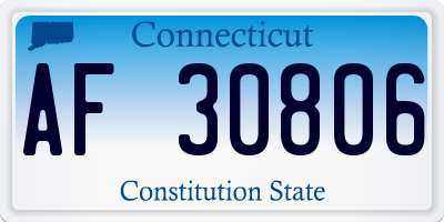 CT license plate AF30806