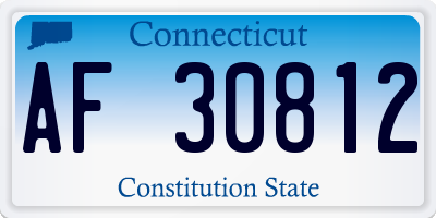 CT license plate AF30812